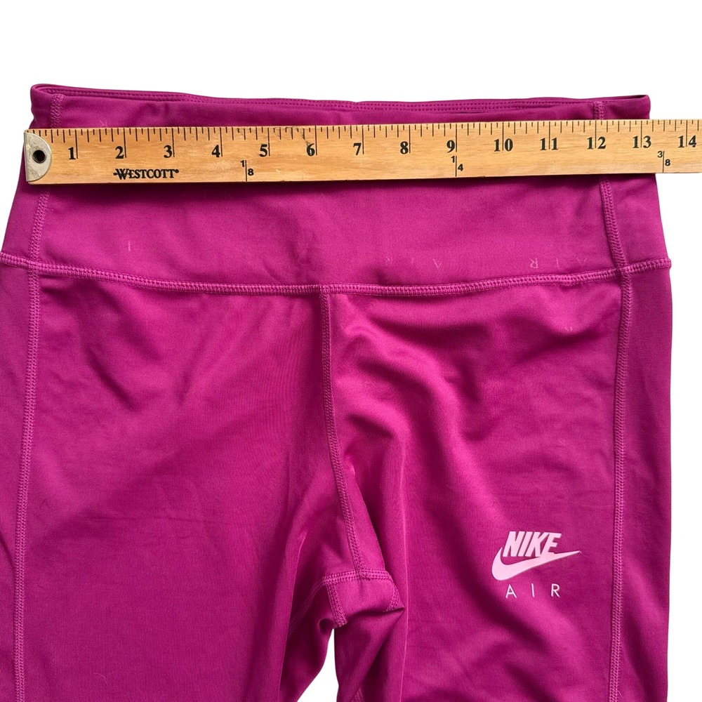 Nike Air Dri Fit Magenta Pink Leggings Cropped Athletic Workout Womens Size M - Picture 7 of 11